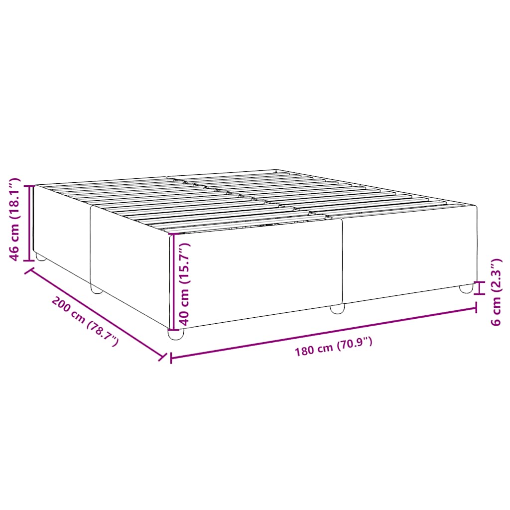Bed Frame Without Mattress  Super King Fabric