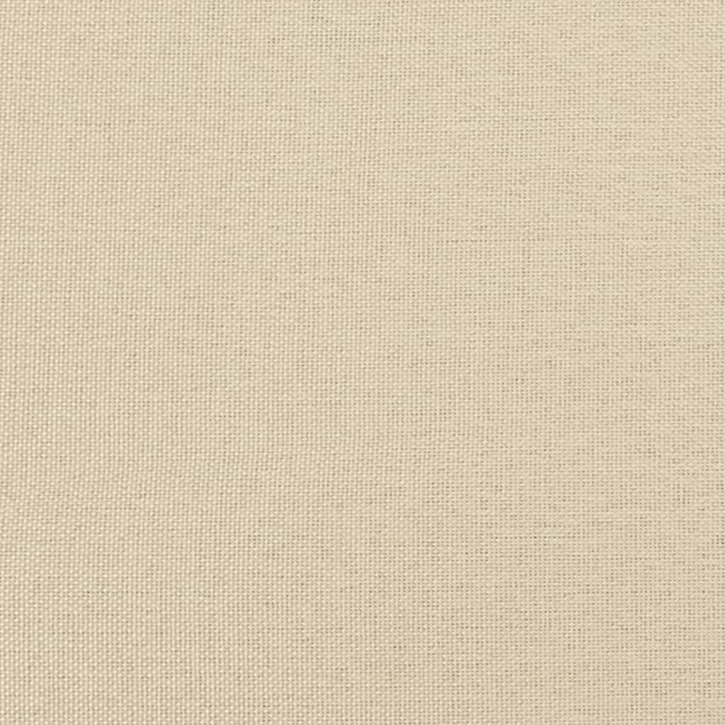 Bed Frame without Mattress Cream 90x190 cm Single Fabric