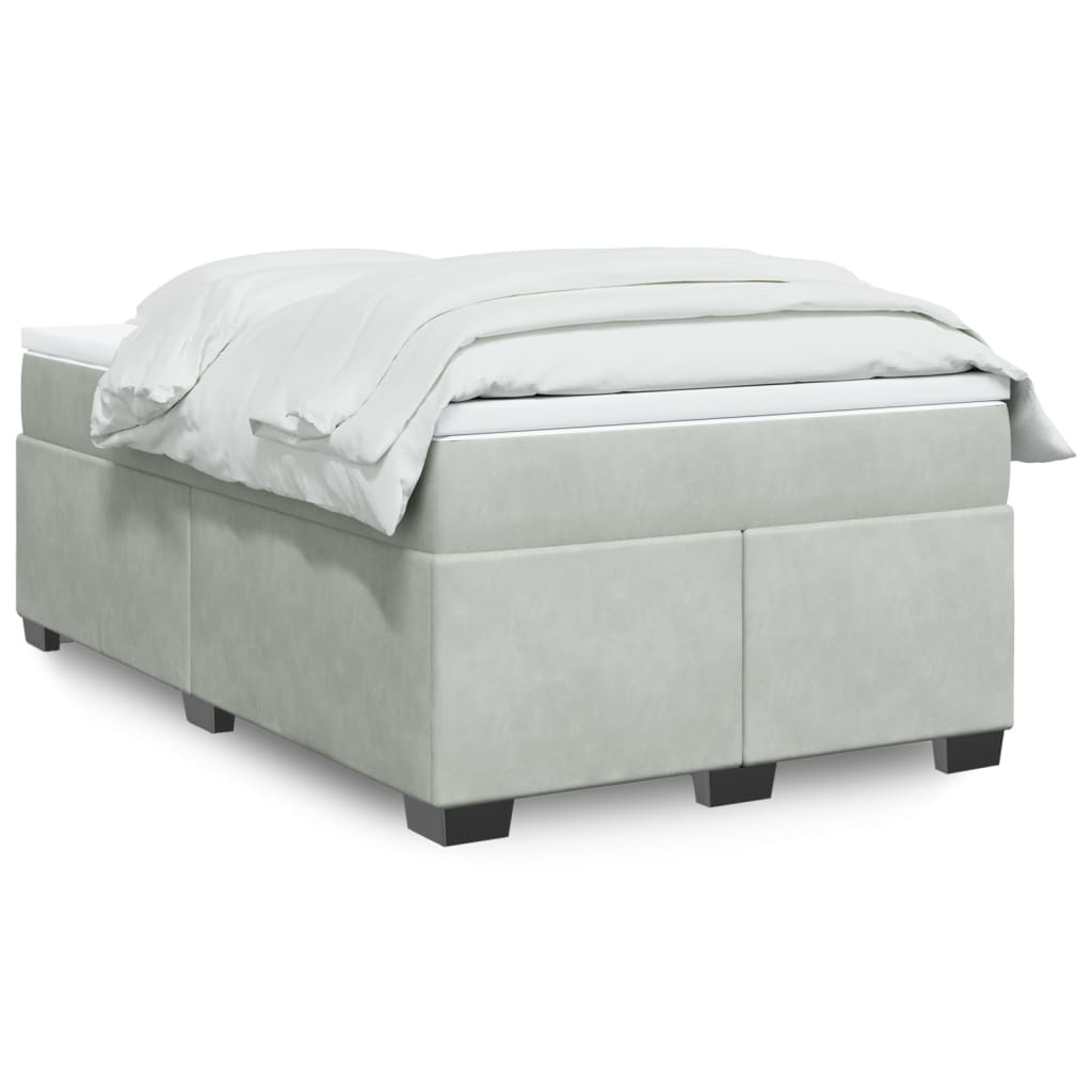 Box Spring Bed With Mattress Velvet