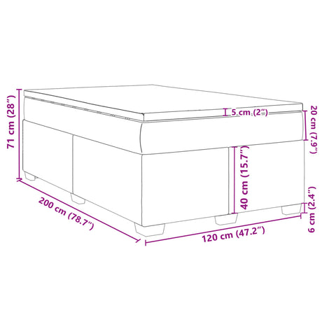 Box Spring Bed With Mattress Dark Blue Velvet
