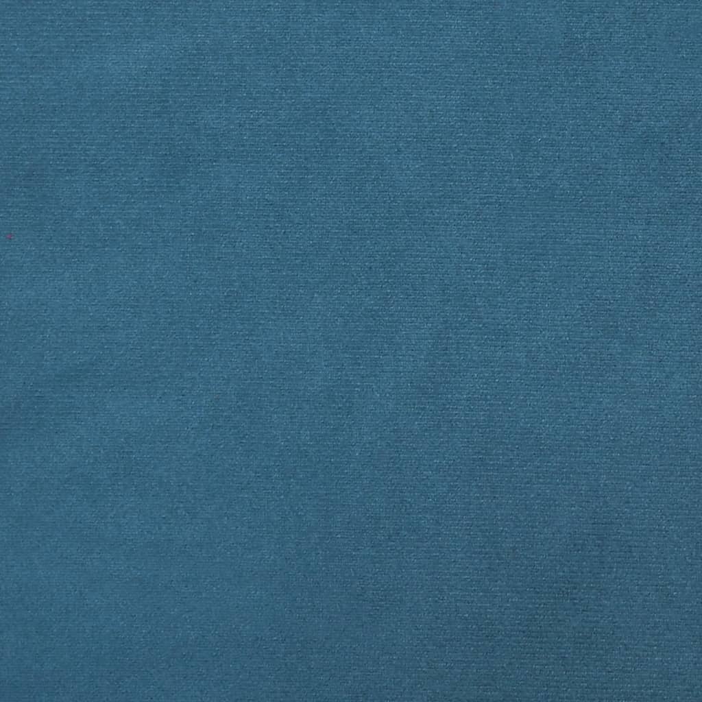 Box Spring Bed With Mattress Dark Blue Velvet