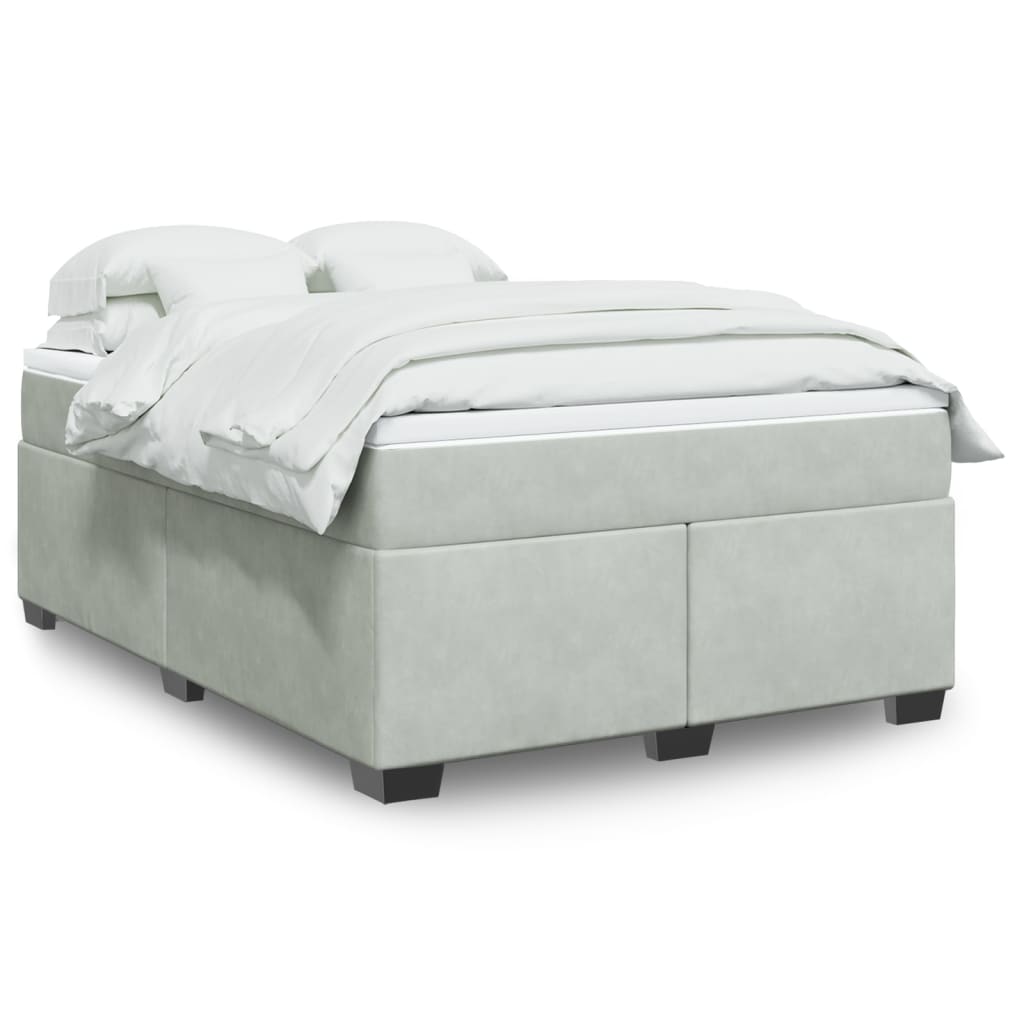 Box Spring Bed With Mattress Velvet