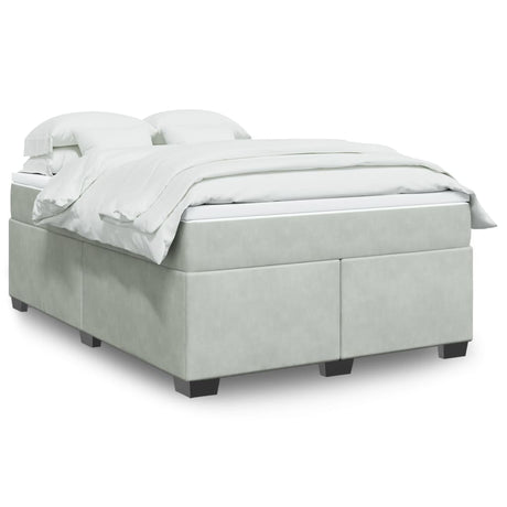 Box Spring Bed With Mattress Velvet