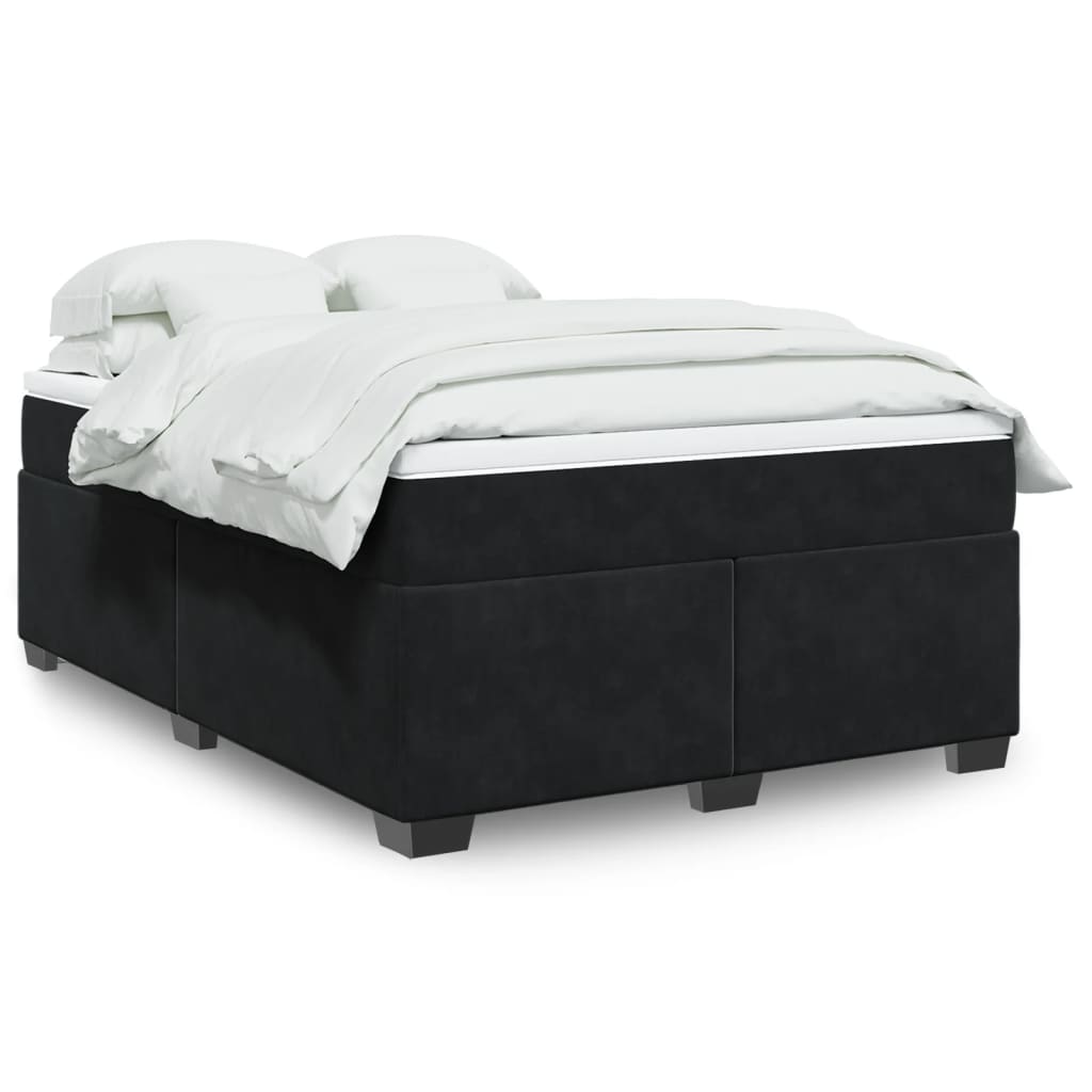 Box Spring Bed With Mattress Velvet