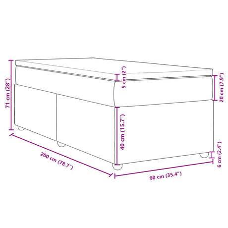 Box Spring Bed With Mattress Fabric