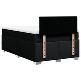 Box Spring Bed with Mattress Black 120x190 cm Fabric