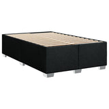 Box Spring Bed with Mattress Black 120x190 cm Fabric