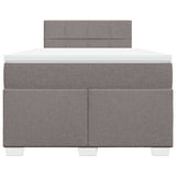 Box Spring Bed with Mattress Taupe 120x190 cm Fabric