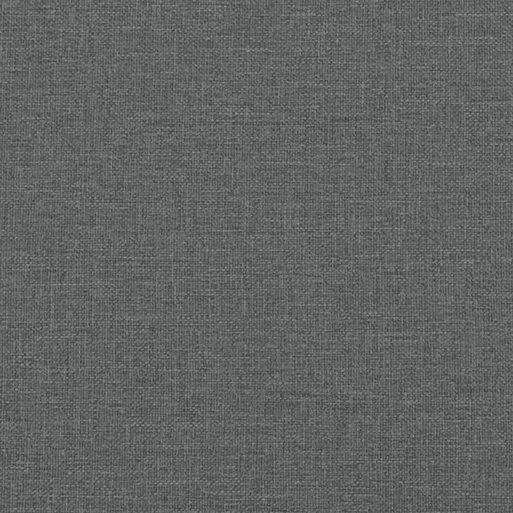 Box Spring Bed with Mattress Dark Grey 120x190 cm Fabric