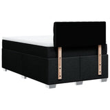 Box Spring Bed with Mattress Black 120x190 cm Fabric