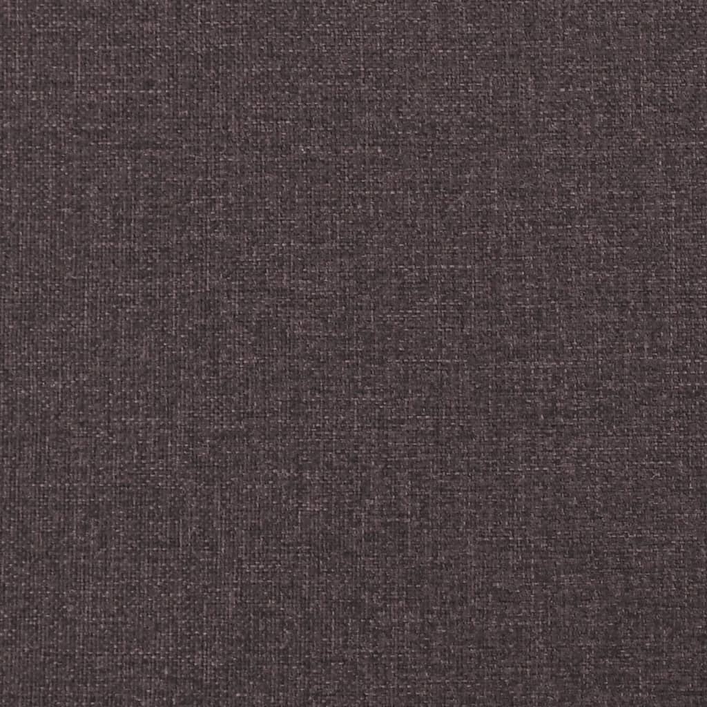 Box Spring Bed with Mattress Dark Brown 120x190 cm Fabric