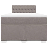 Box Spring Bed with Mattress Taupe 120x190 cm Fabric