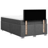 Box Spring Bed with Mattress Dark Grey 120x190 cm Fabric