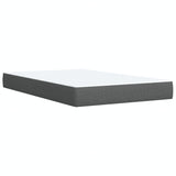 Box Spring Bed with Mattress Dark Grey 120x190 cm Fabric