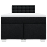 Box Spring Bed with Mattress Black 120x190 cm Fabric
