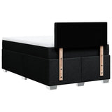 Box Spring Bed with Mattress Black 120x190 cm Fabric