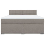 Box Spring Bed with Mattress Taupe 180x200 cm Fabric