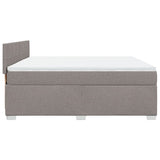 Box Spring Bed with Mattress Taupe 180x200 cm Fabric