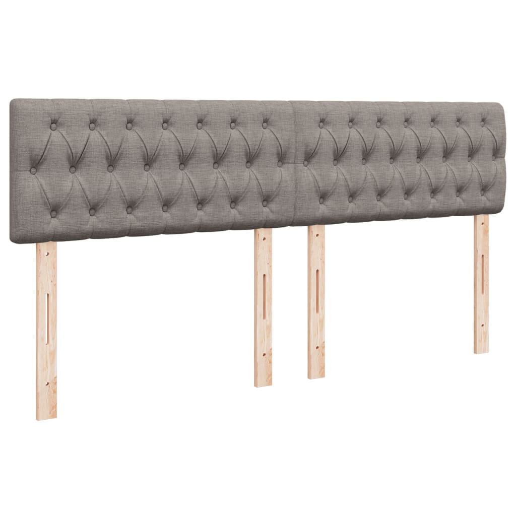 Box Spring Bed with Mattress Taupe 180x200 cm Fabric