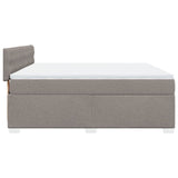 Box Spring Bed with Mattress Taupe 180x200 cm Fabric