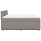 Box Spring Bed with Mattress Taupe 180x200 cm Fabric