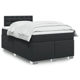 Box Spring Bed With Mattress Faux Leather