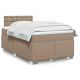 Box Spring Bed With Mattress Faux Leather