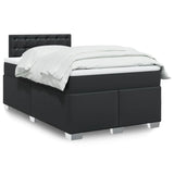 Box Spring Bed With Mattress Faux Leather