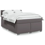 Box Spring Bed With Mattress Faux Leather