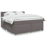 Box Spring Bed With Mattress Faux Leather