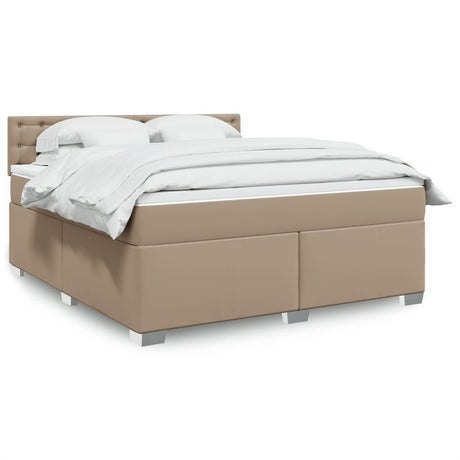 Box Spring Bed With Mattress Faux Leather