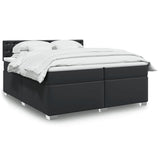 Box Spring Bed With Mattress Faux Leather