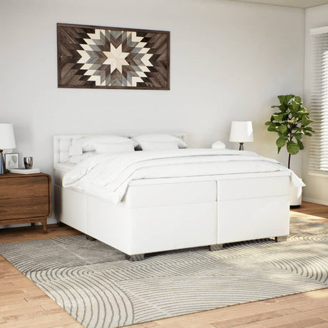 Box Spring Bed With Mattress Faux Leather