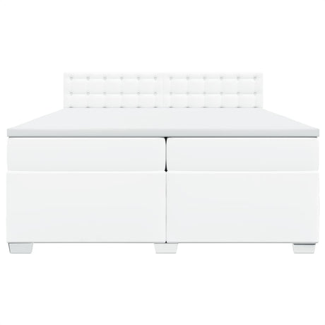 Box Spring Bed With Mattress Faux Leather