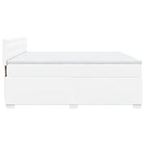 Box Spring Bed With Mattress Faux Leather