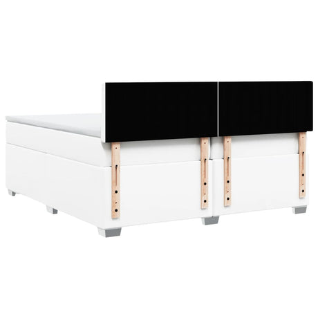 Box Spring Bed With Mattress Faux Leather