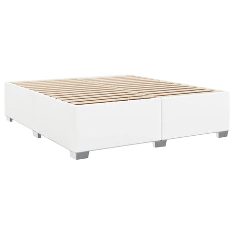 Box Spring Bed With Mattress Faux Leather