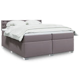 Box Spring Bed With Mattress Faux Leather