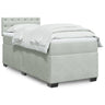 Box Spring Bed With Mattress Dark Velvet
