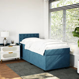 Box Spring Bed With Mattress Dark Velvet
