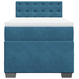 Box Spring Bed With Mattress Dark Velvet