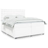 Box Spring Bed With Mattress Faux Leather