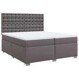 Box Spring Bed With Mattress Faux Leather