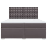 Box Spring Bed With Mattress Faux Leather