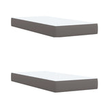 Box Spring Bed With Mattress Faux Leather