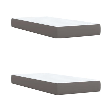 Box Spring Bed With Mattress Faux Leather