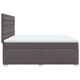 Box Spring Bed With Mattress Faux Leather