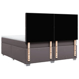 Box Spring Bed With Mattress Faux Leather