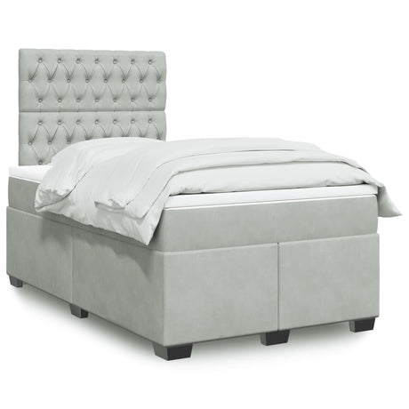 Box Spring Bed With Mattress Small Double Velvet