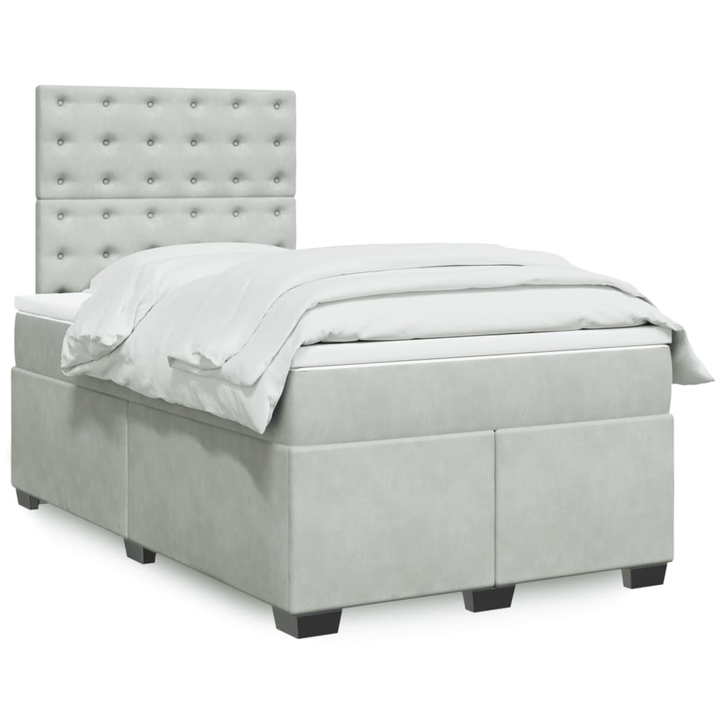 Box Spring Bed With Mattress Small Double Velvet